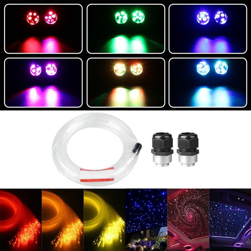 XAEIOW Twinkle Starlight Headliner Light,16W 500pcs 6.5ft LED Star Ceiling Fiber Optic Light Kit APP/Remote Control for Car/Home/Party - Image 2